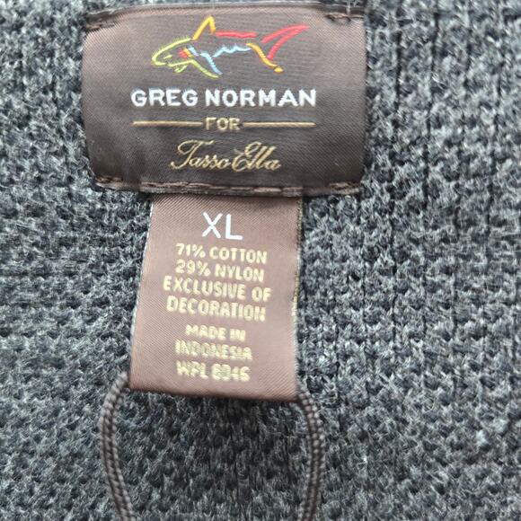 Greg Norman Men's Pullover V Neck Golf Knit Sweater Long Sleeve Gray Size XL - Picture 5 of 6